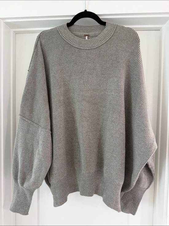Free People Sweaters - Free People Easy Street Tunic- Light Gray
